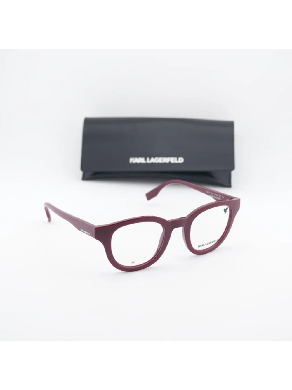 Karl Lagerfeld KL6177 601 Round 47mm Eyeglasses - Burgundy
